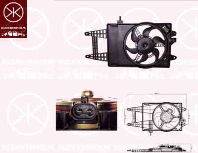 KLOKKERHOLM 20232606 вентилятор, охлаждение двигателя на FIAT PUNTO (188)