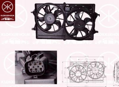 KLOKKERHOLM 25322603 вентилятор, охлаждение двигателя на FORD FOCUS седан (DFW)