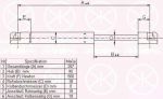 KLOKKERHOLM 25547100 газовая пружина, крышка багажник на FORD MONDEO I седан (GBP)