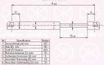 KLOKKERHOLM 25547105 газовая пружина, крышка багажник на FORD MONDEO I седан (GBP)