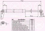 KLOKKERHOLM 34337101 газовая пружина, крышка багажник на MAZDA 323 C IV (BG)