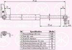 KLOKKERHOLM 34337102 газовая пружина, крышка багажник на MAZDA 323 C IV (BG)