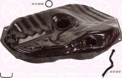 KLOKKERHOLM 3437006 топливный бак на MAZDA 626 II (GC)
