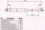 KLOKKERHOLM 50507120 газовая пружина, крышка багажник на OPEL ASTRA F универсал (51_, 52_)