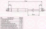 KLOKKERHOLM 50517120 газовая пружина, крышка багажник на OPEL ASTRA G универсал (F35_)