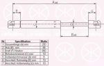 KLOKKERHOLM 50772800 газовая пружина, капот на OPEL VECTRA B универсал (31_)