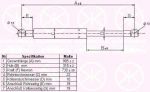 KLOKKERHOLM 50897100 газовая пружина, крышка багажник на OPEL VIVARO фургон (F7)