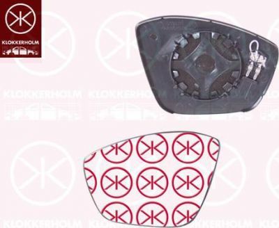 KLOKKERHOLM 55091061 зеркальное стекло, наружное зеркало на PEUGEOT 208