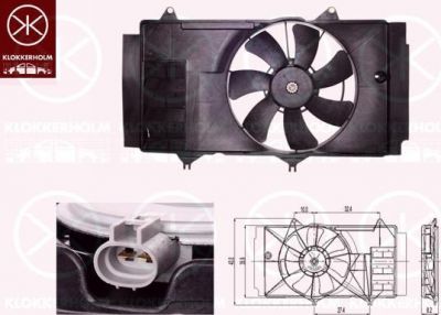 KLOKKERHOLM 81092603 вентилятор, охлаждение двигателя на TOYOTA YARIS VERSO (_NLP2_, _NCP2_)