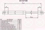 KLOKKERHOLM 81157100 газовая пружина, крышка багажник на TOYOTA COROLLA Liftback (_E11_)