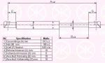 KLOKKERHOLM 81177100 газовая пружина, крышка багажник на TOYOTA COROLLA Verso (ZDE12_, CDE12_)
