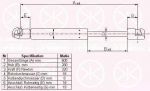 KLOKKERHOLM 90087120 газовая пружина, крышка багажник на VOLVO V40 универсал (VW)