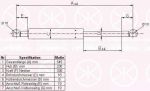 KLOKKERHOLM 90457120 газовая пружина, крышка багажник на VOLVO 960 Kombi (965)