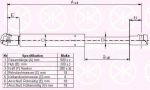 KLOKKERHOLM 95012800 газовая пружина, капот на VW LUPO (6X1, 6E1)