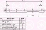 KLOKKERHOLM 95017100 газовая пружина, крышка багажник на VW LUPO (6X1, 6E1)