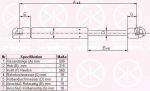 KLOKKERHOLM 95297100 газовая пружина, крышка багажник на VW POLO (86C, 80)