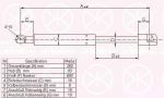 KLOKKERHOLM 95427100 газовая пружина, крышка багажник на VW VENTO (1H2)