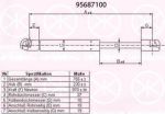 KLOKKERHOLM 95687100 газовая пружина, крышка багажник на VW TRANSPORTER V фургон (7HA, 7HH, 7EA, 7EH)