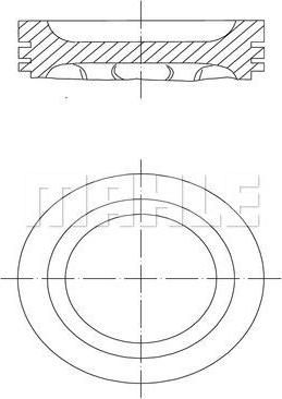 Knecht/Mahle 034 63 01 поршень на AUDI 80 (81, 85, B2)