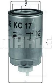 Knecht/Mahle KC 17D топливный фильтр на INTERNATIONAL HARV. 844