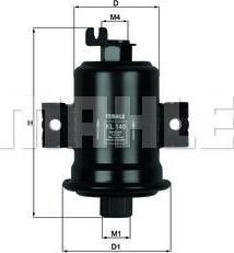 KNECHT/MAHLE Фильтр топливный TOYOTA Cor 1.3-1.8 92-> (2330019515, KL140)