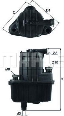 KNECHT/MAHLE Фильтр топливный RENAULT (8200447197, KL469)