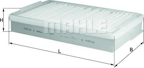 Knecht/Mahle LA 71 фильтр, воздух во внутренном пространстве на GINAF X-Series