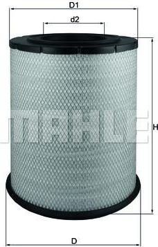 Knecht/Mahle LX 1587 воздушный фильтр на VOLVO FM 12