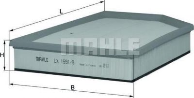KNECHT/MAHLE LX1591/9 фильтр воздушный!Volvo S60 1.6T 10>/XC60 2.4D 08> (LX 1591/9)