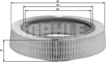 Knecht/Mahle LX 276 воздушный фильтр на MERCEDES-BENZ S-CLASS (W126)