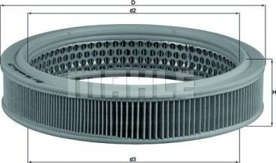 Knecht/Mahle LX 298 воздушный фильтр на FIAT REGATA (138)