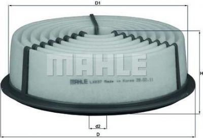 Knecht/Mahle LX 837 воздушный фильтр на TOYOTA MR 2 I (AW1_)