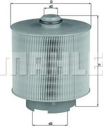 KNECHT/MAHLE Фильтр воздушный AUDI A6 3.0TDI 04- (059133843B, LX1006/1D)