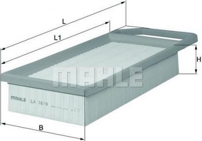 KNECHT/MAHLE Фильтр воздушный PEUGEOT 407 (1444CV, LX1619)