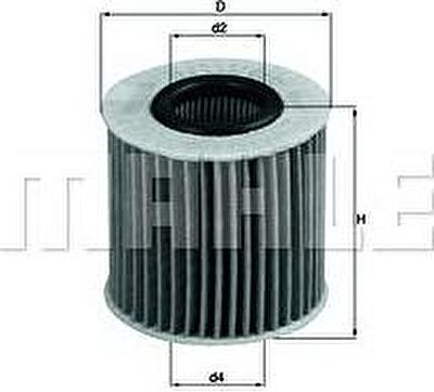 Knecht/Mahle OX 414D2 масляный фильтр на TOYOTA YARIS (NHP13_, NSP13_, NCP13_, KSP13_, NLP13_)