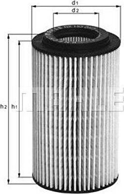 KNECHT/MAHLE Фильтр масляный OPEL VecB/AstF/G/OmB/FronB дизель (5650319, OX153D1)