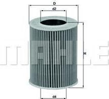 KNECHT/MAHLE Фильтр масляный HYUNDAI CRDi (2632027100, OX369D)