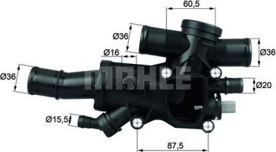 Knecht/Mahle TH 44 83 термостат, охлаждающая жидкость на PEUGEOT 807 (E)