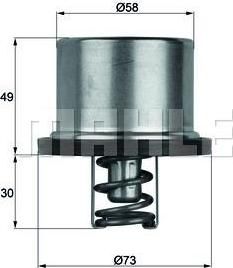 Knecht/Mahle THD 1 75 термостат, охлаждающая жидкость на DAF 95