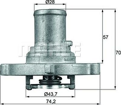 Knecht/Mahle TI 122 87D термостат, охлаждающая жидкость на FIAT PUNTO (188)