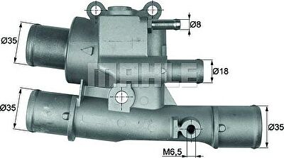 Knecht/Mahle TI 123 88 термостат, охлаждающая жидкость на FIAT STILO (192)