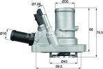 Knecht/Mahle TI 144 88 термостат, охлаждающая жидкость на FIAT LINEA (323)