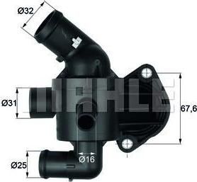 Knecht/Mahle TI 15 92 термостат, охлаждающая жидкость на SKODA OCTAVIA Combi (1Z5)