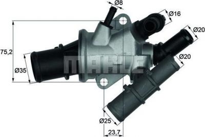 Knecht/Mahle TI 165 88 термостат, охлаждающая жидкость на FIAT DOBLO Cargo (223)