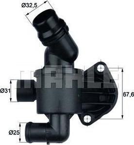 Knecht/Mahle TI 34 87 термостат, охлаждающая жидкость на AUDI Q5 (8R)