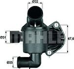 Knecht/Mahle TI 35 87 термостат, охлаждающая жидкость на VW CRAFTER 30-50 фургон (2E_)