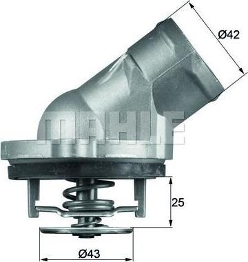 Knecht/Mahle TI 45 87D термостат, охлаждающая жидкость на MERCEDES-BENZ C-CLASS универсал (S202)