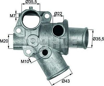 Knecht/Mahle TI 75 80D термостат, охлаждающая жидкость на FIAT TEMPRA S.W. (159)