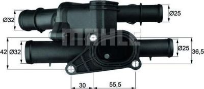 KNECHT/MAHLE Термостат VAG (06A 121 111, TM 1 105)