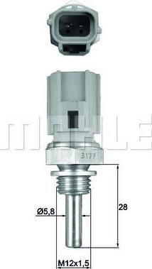 Knecht/Mahle TSE 27 датчик, температура охлаждающей жидкости на VOLVO S60 I